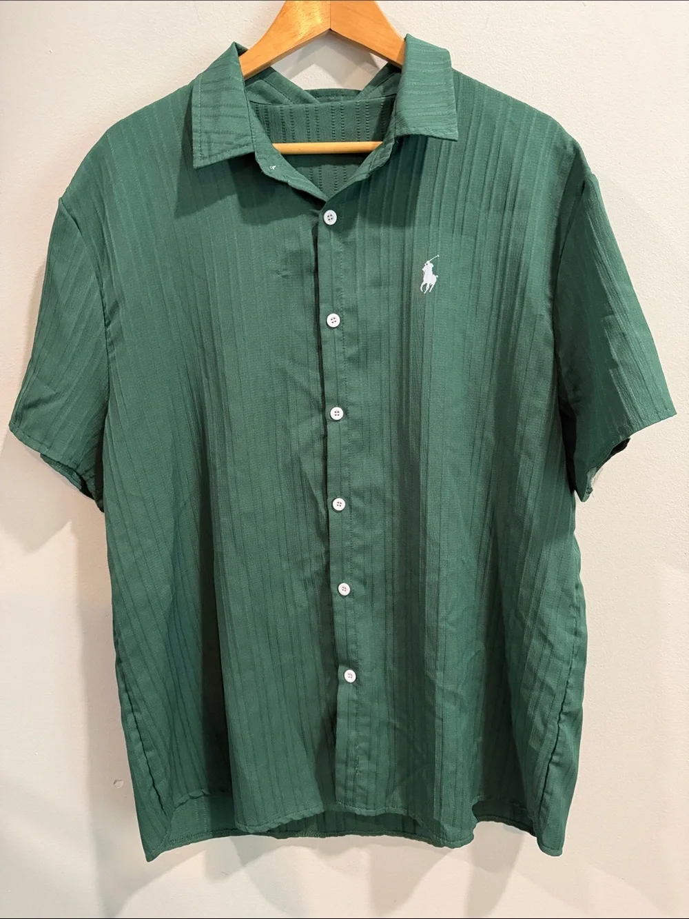 Polo by Ralph Lauren Forest Green Short-Sleeve Button-Down Shirt